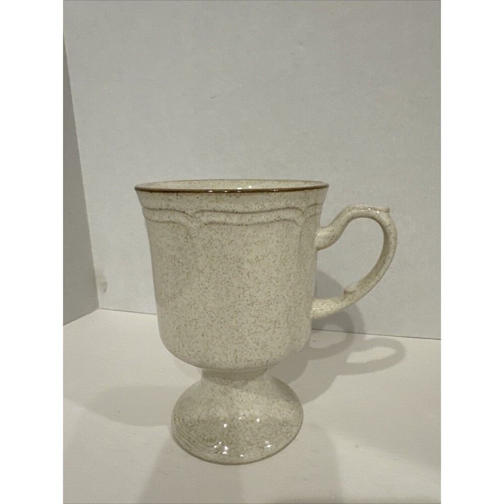 Pedestal Footed Mug Cup The Classics Hearthside Speckled Stoneware Japan Vintage